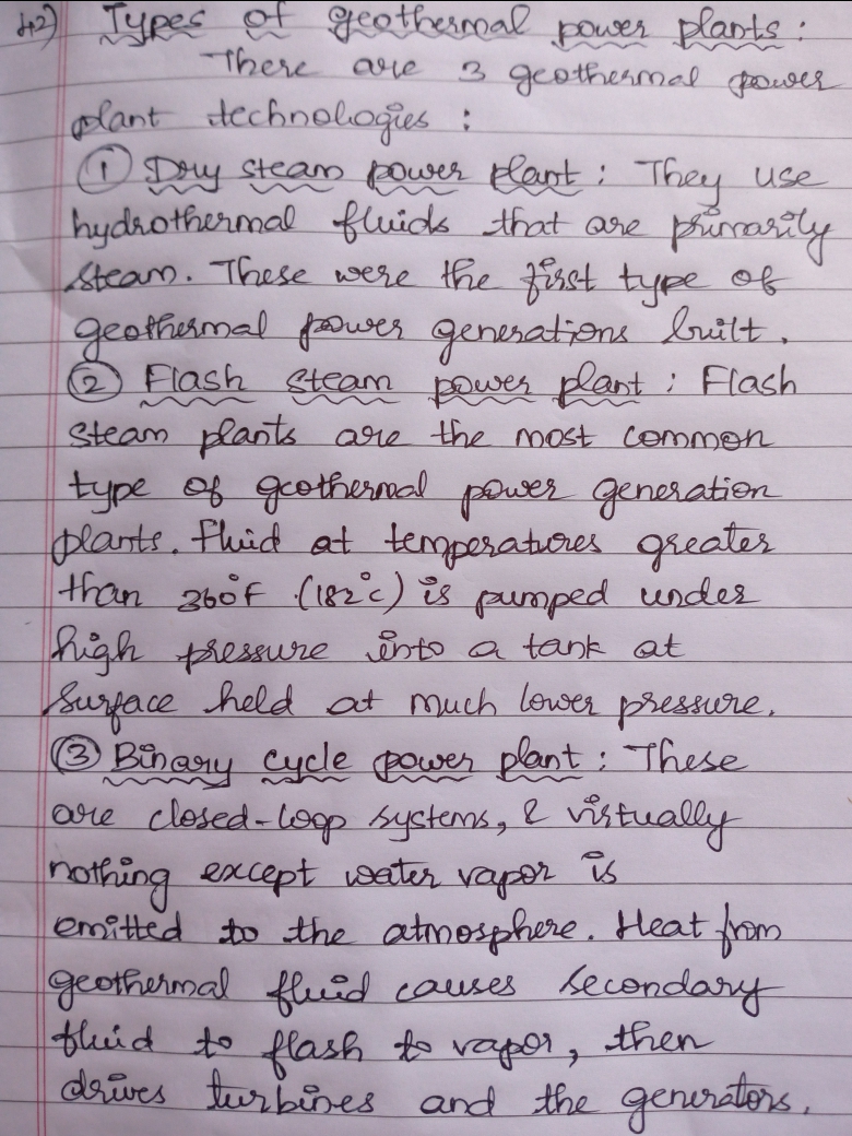 What are the different types of geothermal power plants ?