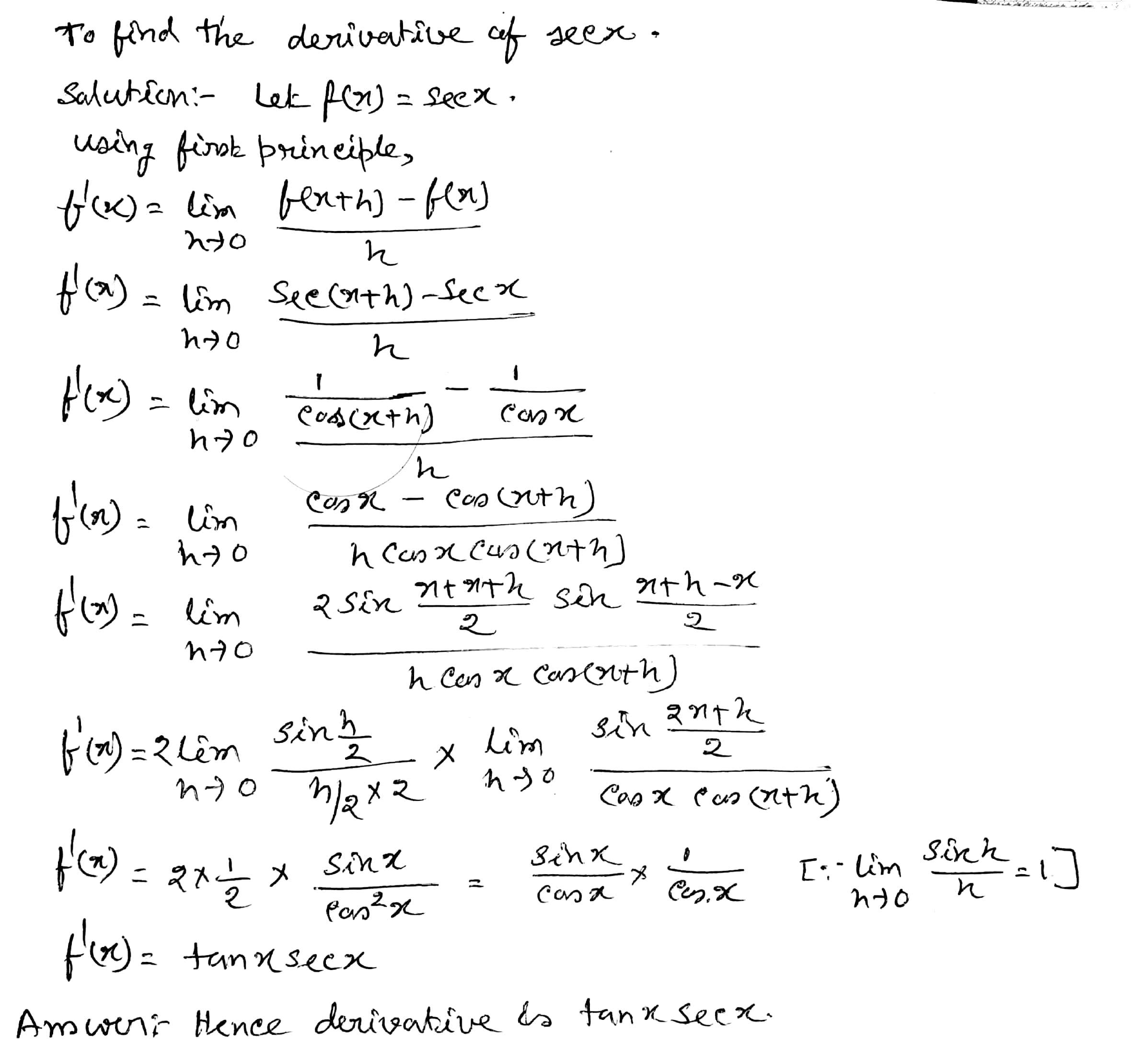 Krayonnz What Is The Nth Derivative Of Sec X