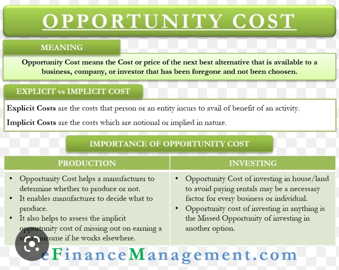Differentiate between accounting cost and opportunity cost?