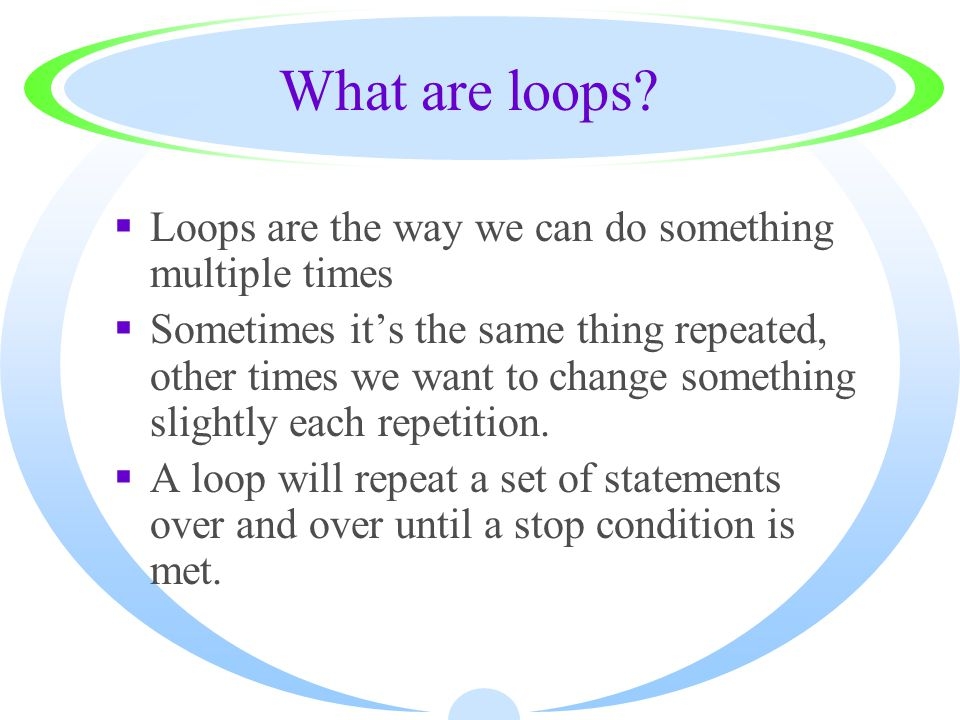Fun Facts About Loops